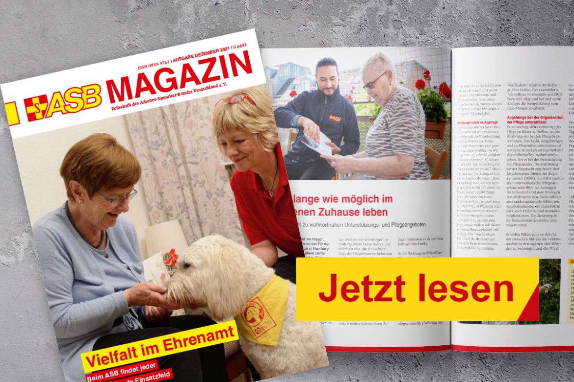 Die Ausgabe 4/2021 des ASB-Mitgliedermagazins ist da.