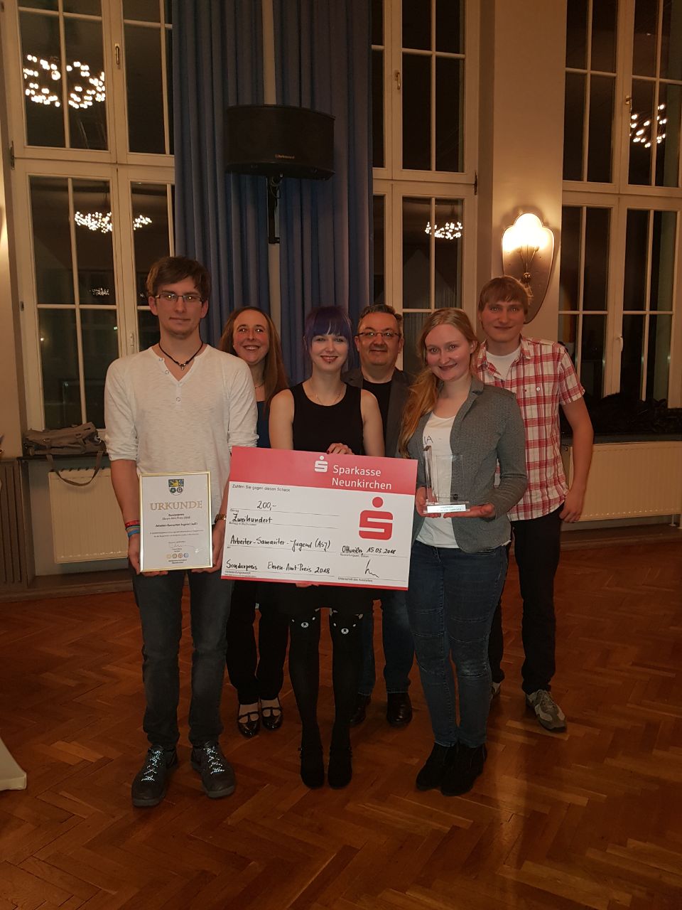 Ehrenamt-Preis 2018 für ASJ des ASB Neunkirchen 